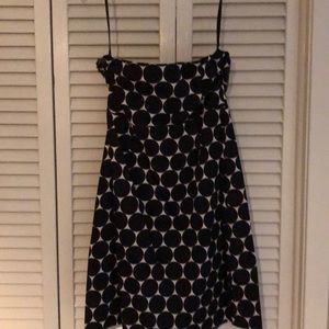 Black & cream short bridesmaid dress